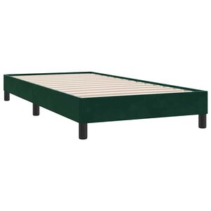 vidaXL Giroletto senza Materasso Verde Scuro 80x210 cm in Velluto
