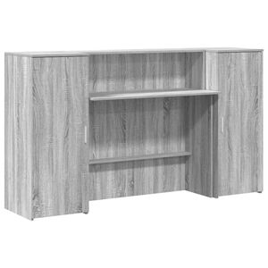 vidaXL Banco Reception Grigio Sonoma 180x50x103,5 cm Legno Multistrato