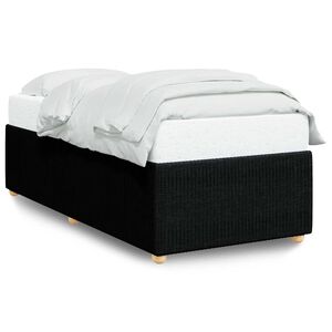 vidaXL Giroletto senza Materasso Nero 80x200 cm Tessuto