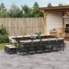 vidaXL Set da Pranzo da Giardino 15 pz con Cuscini Nero in Polyrattan