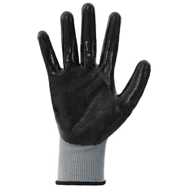 vidaXL Guanti da Lavoro 24 pcs Grigio e Nero 10 / xl Poliestere