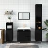 vidaXL Set Mobili da Bagno 3 pz Nero in Legno Multistrato