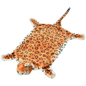 vidaXL Tappeto di Peluche a Forma di Leopardo 139 cm Marrone