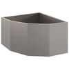 vidaXL Vaso d'angolo Ruggine 60 x 60 x 35 cm acciaio corten
