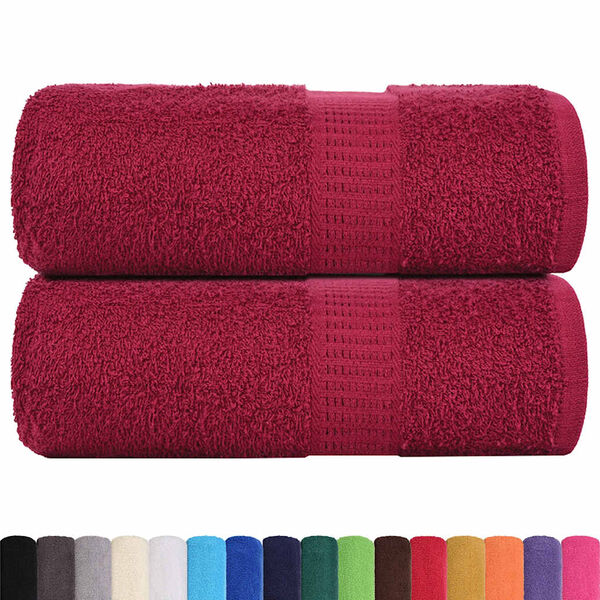 vidaXL Asciugamani da bagno 2 pz FROGN Bordeaux 30x30 cm 100% cotone