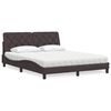 vidaXL Letto con Materasso Marrone Scuro 160x200cm Tessuto