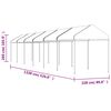 vidaXL Gazebo con Tetto Bianco 13,38x2,28x2,69 m in Polietilene