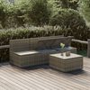 vidaXL Set Divani da Giardino 4 pz con Cuscini in Polyrattan Grigio