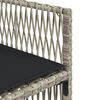 vidaXL Set da Pranzo da Giardino 15 pz con Cuscini Grigio Polyrattan