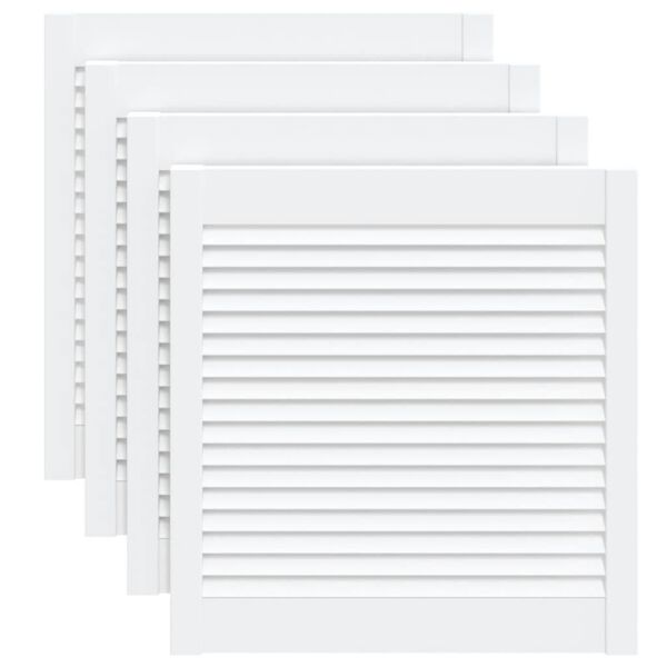 vidaXL Ante a Lamelle 4 pz Bianche 61,5x59,4 cm in Legno di Pino