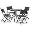 vidaXL Set da Pranzo da Giardino 5 pz in Acciaio
