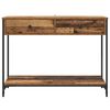 vidaXL Tavolo consolle con cassetto Legno vecchio 100 x 34,5 x 75 cm