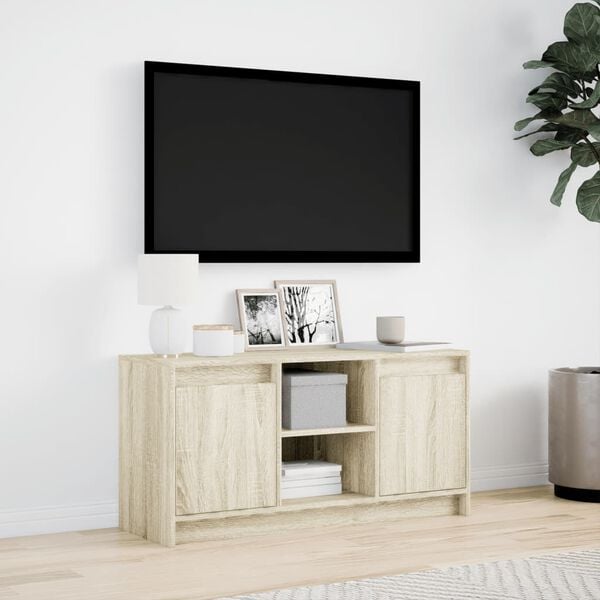 vidaXL Mobile Porta TV con LED Rovere Sonoma 100x34x50cm in Truciolato