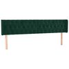 vidaXL Testiera ad Orecchio Verde Scuro 203x16x78/88 cm in Velluto