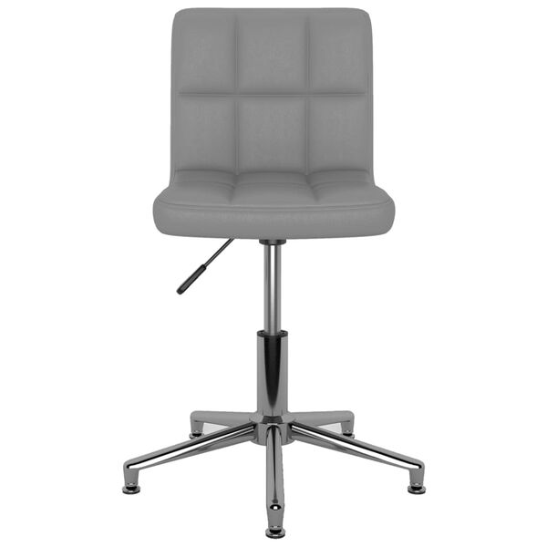 vidaXL Sedie da Pranzo Girevoli 2 pz Grigie in Similpelle