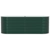 vidaXL Letto rialzato da giardino Verde 240 x 80 x 81 cm Acciaio