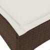 vidaXL Sgabelli Giardino con Cuscini 2pz Marrone 55x55x36cm Polyrattan