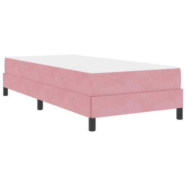 vidaXL Letto a molle con materasso Rosa 100 x 200 cm Tessuto