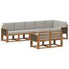 vidaXL Set di divani da esterno 8 pcs Naturale e Grigio Chiaro