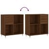 vidaXL Mobile Porta Dischi Rovere Marrone 84,5x38x89 Legno Multistrato