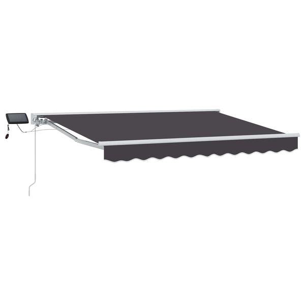 vidaXL Cornice per Tenda Manuale con LED Antracite 2,5 x 2 m