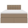 vidaXL Letto con contenitore e LED con led Cappuccino 120 x 190 cm