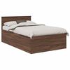 vidaXL Struttura del letto con testiera Rovere Marrone 135 x 190 cm