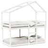 vidaXL Letto a Castello senza Materasso Bianco 90x190cm Massello Pino
