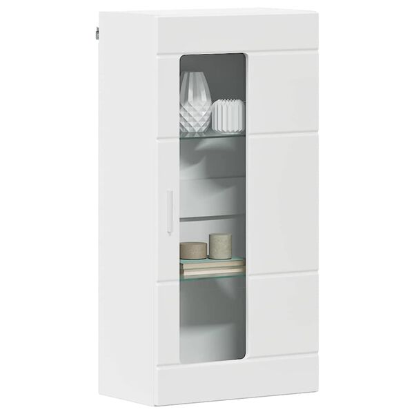 vidaXL Mobile a muro Bianco 55 x 29 x 100 cm Legno multistrato