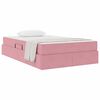 vidaXL Letto con contenitore e materasso Rosa 120 x 200 cm Velluto