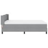vidaXL Letto a molle Grigio chiaro 190 x 140 cm Poliestere
