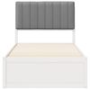 vidaXL Letto con Testiera Rivestita Grigio chiaro 90 x 190 cm