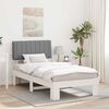 vidaXL Letto con Testiera Rivestita Grigio chiaro 100 x 200 cm