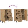 vidaXL Credenza con cassetto Rovere artigianale 69,5 x 34 x 180 cm