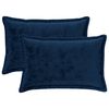 vidaXL Federa 2 pcs HOUTEN Blu navy 50 x 80 cm Flanella