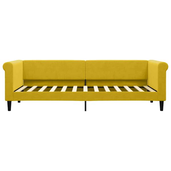 vidaXL Divano Letto con Materasso Giallo 80x200 cm in Velluto