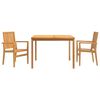 vidaXL Set da Pranzo per Giardino 3 pz in Legno Massello di Teak