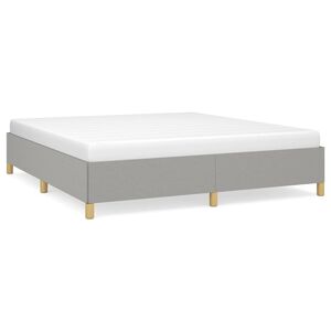 vidaXL Giroletto senza Materasso Grigio Chiaro 160x200 cm Tessuto