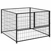 vidaXL Gabbia per Cani Nera 100x100x70 cm in Acciaio