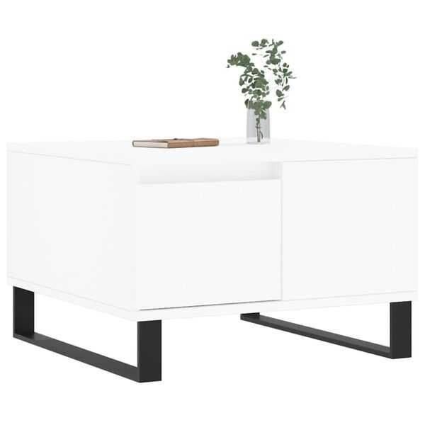 vidaXL Tavolino da Salotto Bianco 55x55x36,5 cm in Legno Multistrato