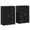 vidaXL Credenze 2 pz Nere 60x31x84 cm in Legno Multistrato