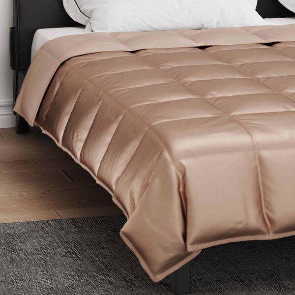 vidaXL Duvet Estivo Oro 240 x 260 cm Satin e Micropile