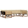 vidaXL Set di divani da esterno 6 pz Naturale e Beige