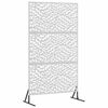 vidaXL Schermo per Privacy 100 x 50 x 180 cm Acciaio Inox Argento