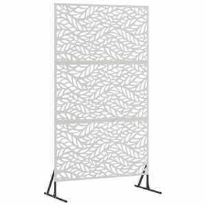 vidaXL Schermo per Privacy 100 x 50 x 180 cm Acciaio Inox Argento