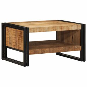 vidaXL Tavolino 70x50x38 cm in Legno Massello di Mango Grezzo