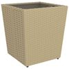 vidaXL Set Bistrot da Giardino 5 pz Polyrattan e Vetro Temperato Beige