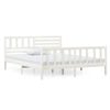 vidaXL Giroletto Bianco in Legno Massello 120x200 cm