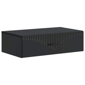 vidaXL Tavolino da Parete Laterale Nero 59 x 34,5 x 17 cm