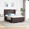 vidaXL Letto con molle e materasso Grigio Scuro 90x190 cm Tessuto